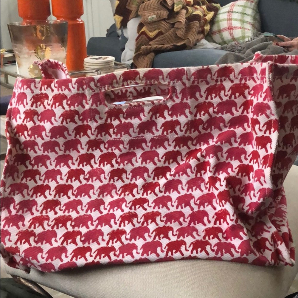 Roberta Roller Rabbit Red Elephant Bag